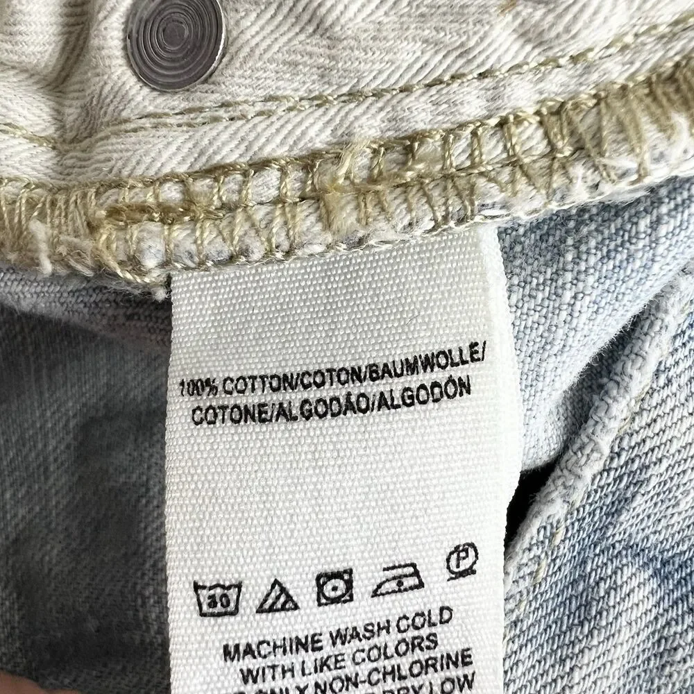 Free People Daisy Chain Lace Cutoff Button Fly Jean Shorts Light Wash Women’s 27 - Picture 5 of 12